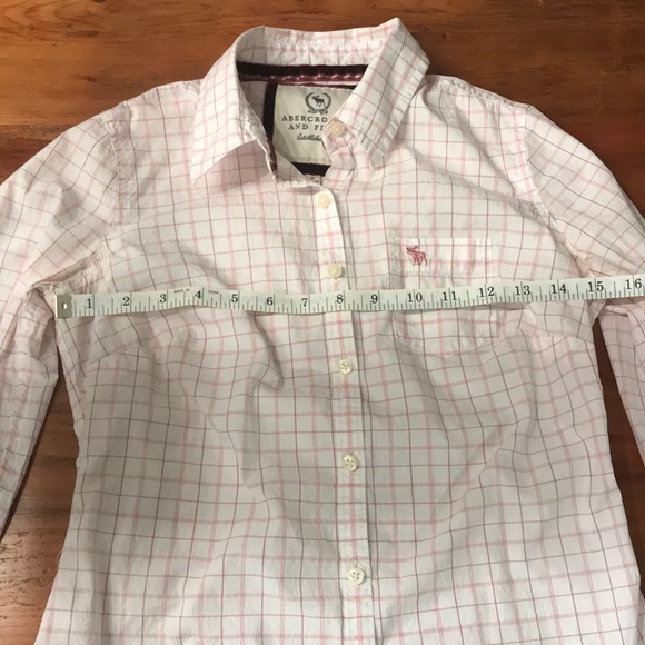 Abercrombie & Fitch pink plaid women’s button down - Picture 10 of 11